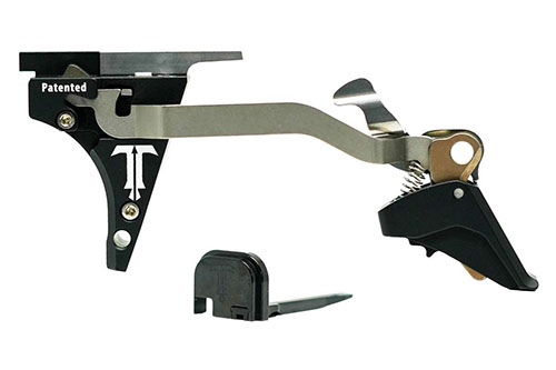 Upgrade your Glock with the TriggerTech ACE: adjustable pull weight, Zero Creep Technology™, and a blade-free safety for unmatched precision and control.